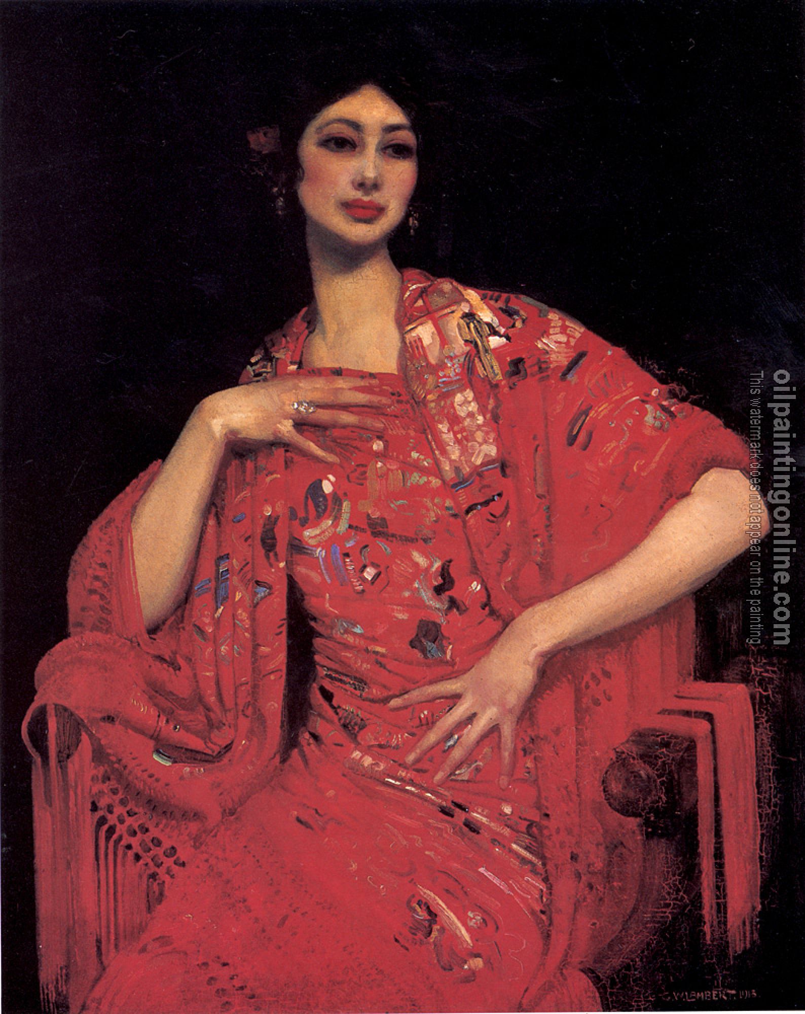 George Lambert - The Red Shawl